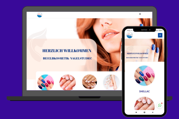 Сайт Elbkosmetik nagelstudio -портфолио Sunny art