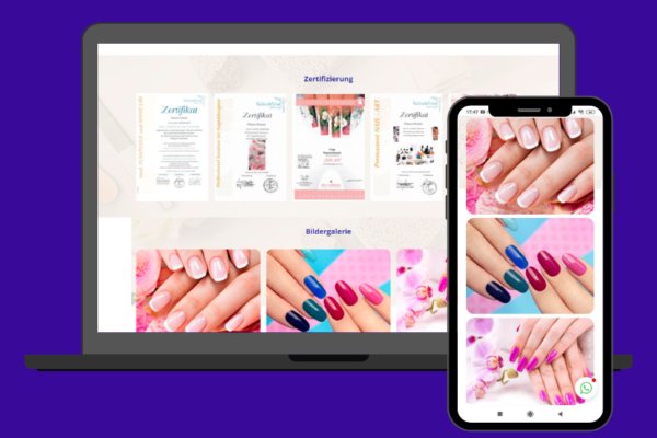 портфолио Sunny art-Сайт Elbkosmetik nagelstudio